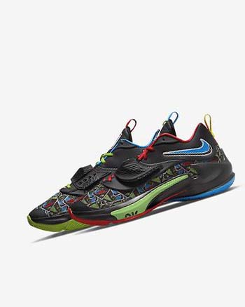 Nike Zoom Freak 3 Negros Blancos Rojos Verdes | MX 2374